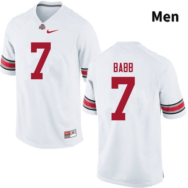 Ohio State Buckeyes Kamryn Babb Men's #7 White Authentic Stitched College Football Jersey